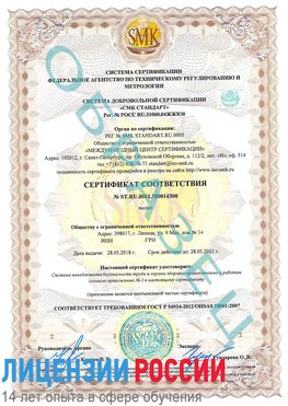Образец сертификата соответствия Первоуральск Сертификат OHSAS 18001